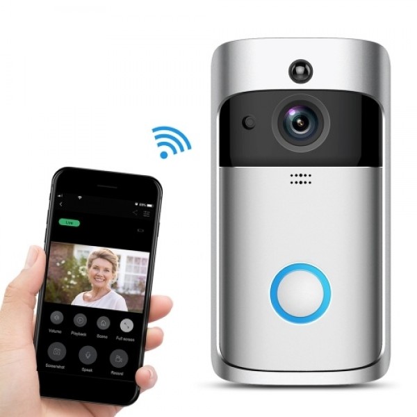 Wirelessly Smart DoorBell 720P Camera WiFi Visual Video Phone Door Bell 2-way Audio Video Doorbell