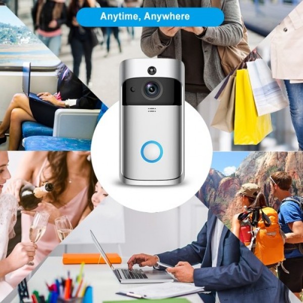 Wirelessly Smart DoorBell 720P Camera WiFi Visual Video Phone Door Bell 2-way Audio Video Doorbell