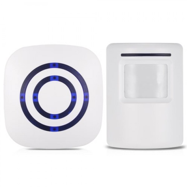 Wireless PIR Motion Sensor Doorbell 38 Chimes Volume Adjustment Long Transmission Range