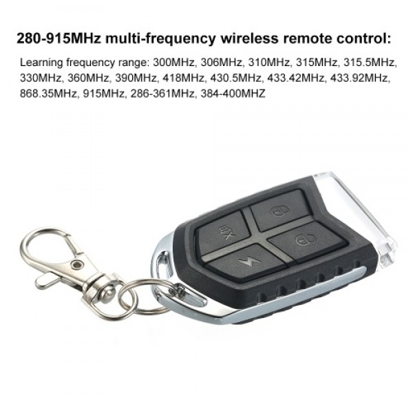 Multi Frequency Copy RF For Electric Garage Door Opener Remote Control Duplicator Key Fob