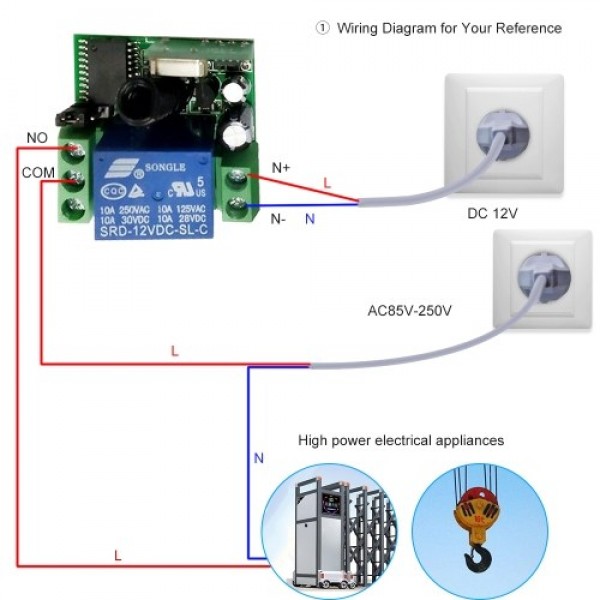 Smart Home Wireless Remote Control  Relay Receiver Transmitter Universal Switch