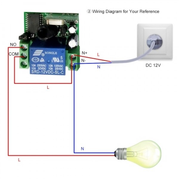 Smart Home Wireless Remote Control  Relay Receiver Transmitter Universal Switch