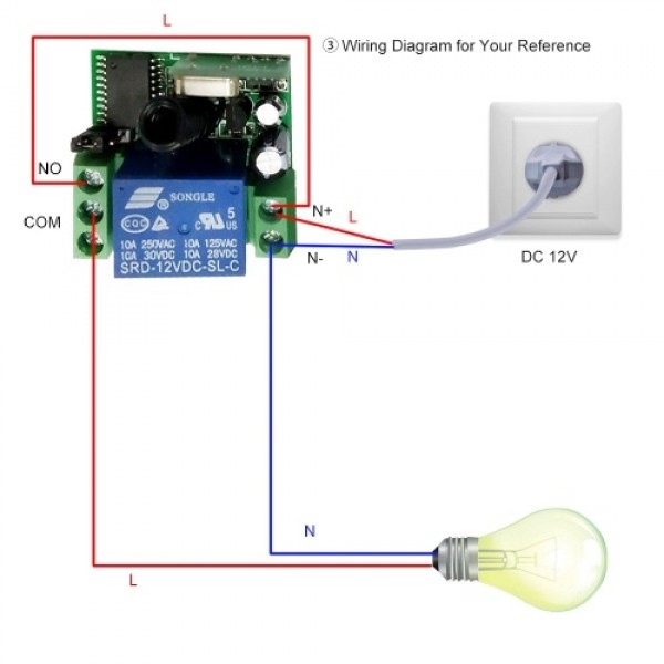 Smart Home Wireless Remote Control  Relay Receiver Transmitter Universal Switch