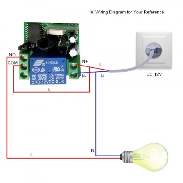 Smart Home Wireless Remote Control  Relay Receiver Transmitter Universal Switch