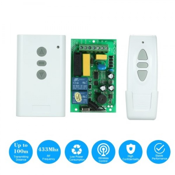 AC220V 2CH 433MHz Intelligent RF Wireless Remote Control