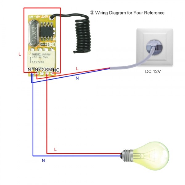 433Mhz DC 3.7V 4.5V 5V 6V 7.4V 9V 12V Universal Receiver Module RF Remote Control Switch