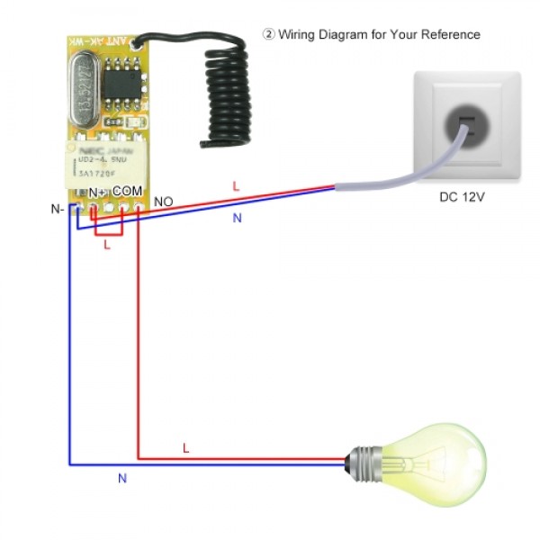 433Mhz DC 3.7V 4.5V 5V 6V 7.4V 9V 12V Universal Receiver Module RF Remote Control Switch