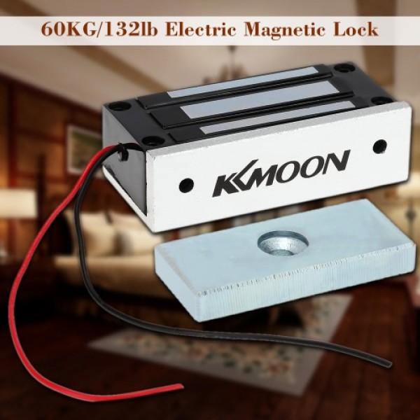 60KG/132lb Electric Magnetic Lock Fail Secure NC 12V for Door Entry Access Control System