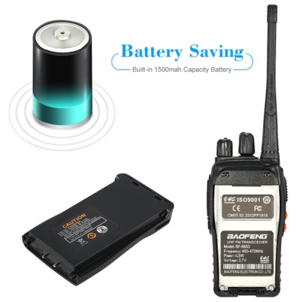 BaoFeng® 16CH FM UHF 400-470MHz Talkie Walkie Transceiver