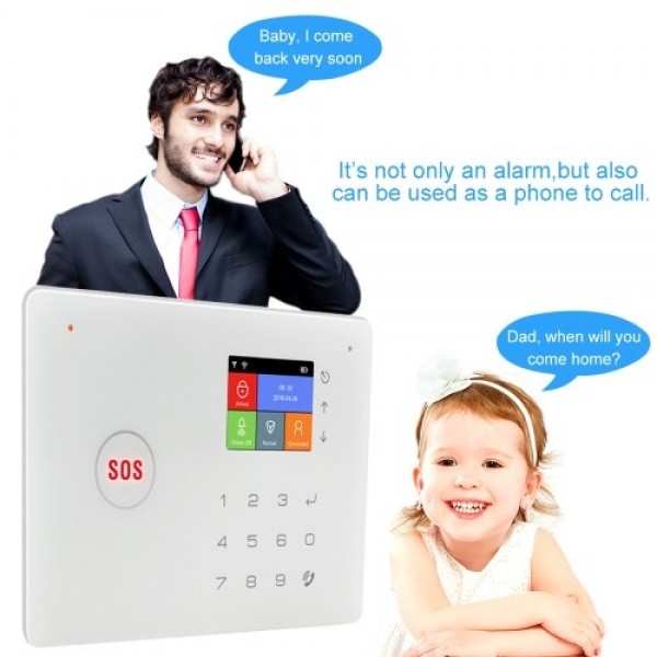 Security Alarm System  Kit Auto Dial GSM+WiFi Home Security Wireless Alarm System GSM Home Security Alarm System Motion Sensor D