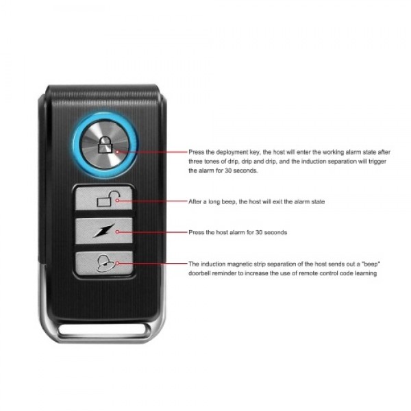 Wireless Door Alarm Anti-Theft Remote Control Door and Window Security Alarms