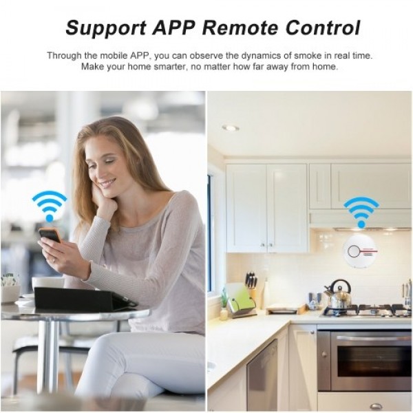 Wifi Smoke Detector Smart Fire Alarm Sensor