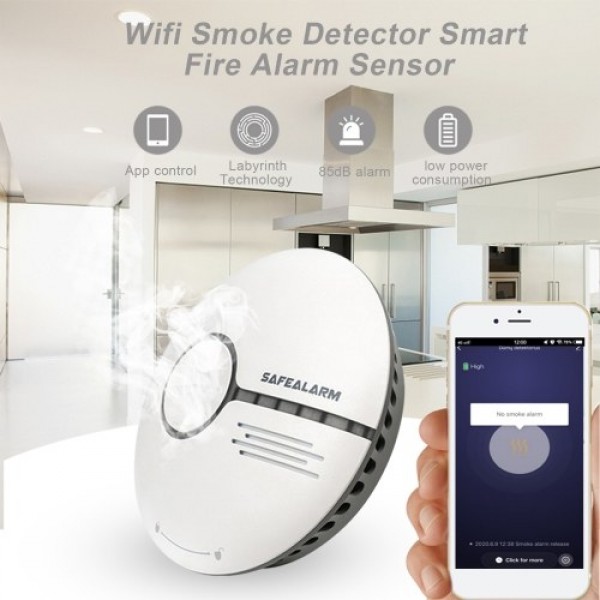 Wifi Smoke Detector Smart Fire Alarm Sensor