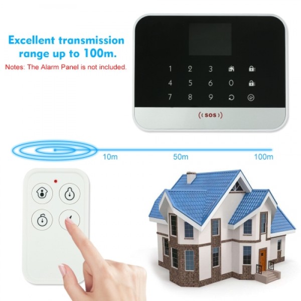 433MHz Wireless Remote Controller for Alarm System, White  (7 pack)