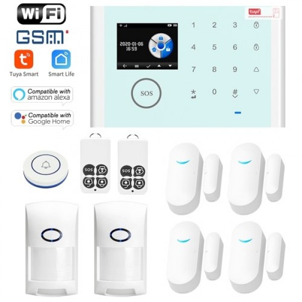 CS118 WiFi+GSM+GPRS 3 IN 1 Network Intelligent Home Alarm System