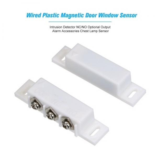 Wired Plastic Magnetic Switch Door Window Open Intrusion Detector NC/NO Optional Output Alarm Accessories Chest Lamp Sensor