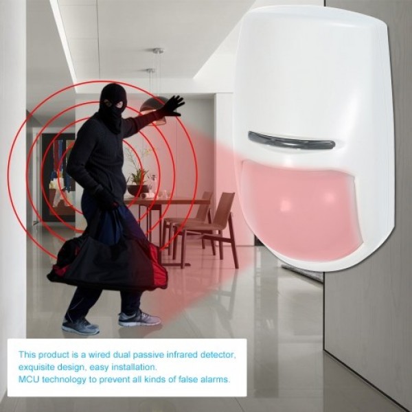 Wired PIR Motion Sensor Dual Passive Infrared Detector