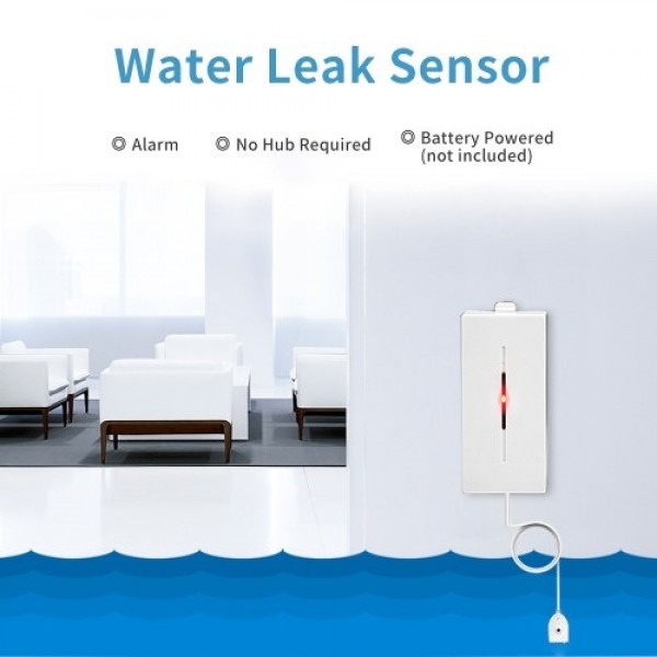 Wi-Fi Water Leak Sensor Alarm Water Immersing Sensor