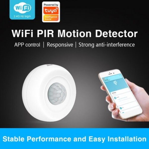 WiFi PIR Motion Sensor Wireless Passive Infrared Detector Security Burglar Alarm Sensor Tuya APP Control Smart Home Security Sys