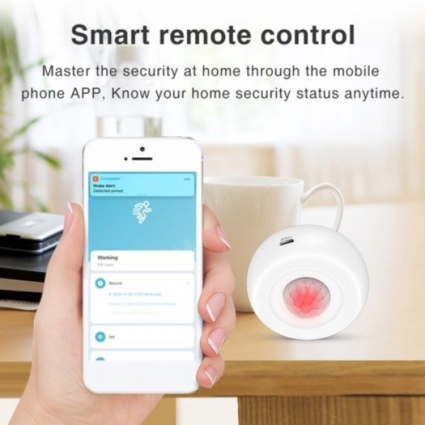 WiFi PIR Motion Sensor Wireless Passive Infrared Detector Security Burglar Alarm Sensor Tuya APP Control Smart Home Security Sys