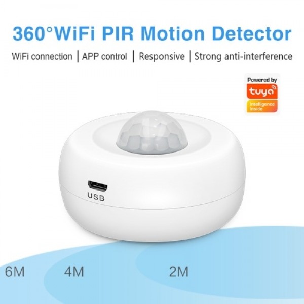 WiFi PIR Motion Sensor Wireless Passive Infrared Detector Security Burglar Alarm Sensor Tuya APP Control Smart Home Security Sys