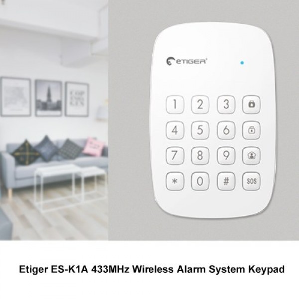 Etiger ES-K1A 433MHz Wireless Alarm System Keypad