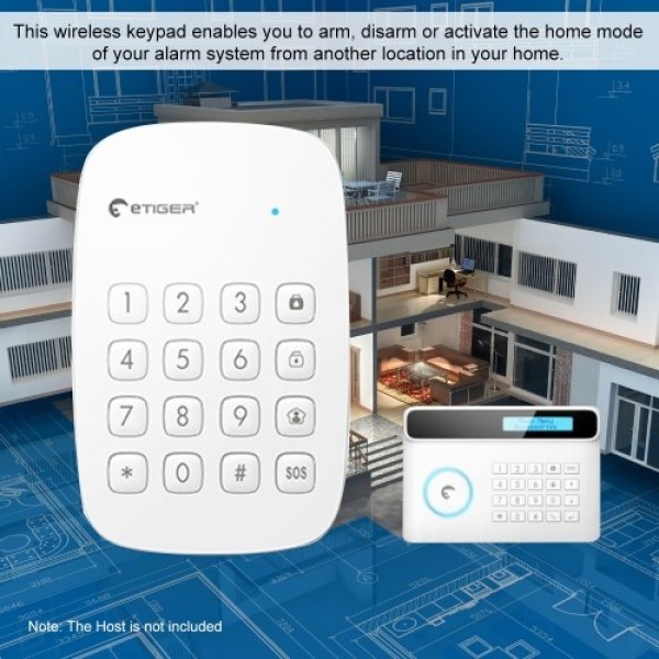 Etiger ES-K1A 433MHz Wireless Alarm System Keypad