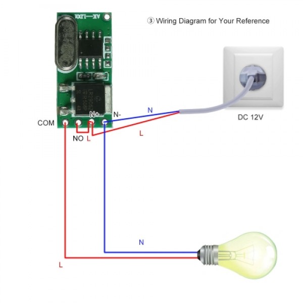 433Mhz DC 5-18V Universal Receiver Module RF Remote Control Switch Relay