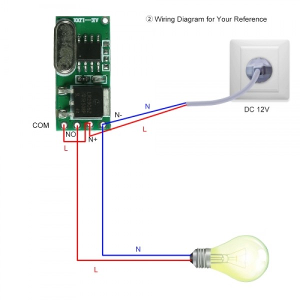 433Mhz DC 5-18V Universal Receiver Module RF Remote Control Switch Relay