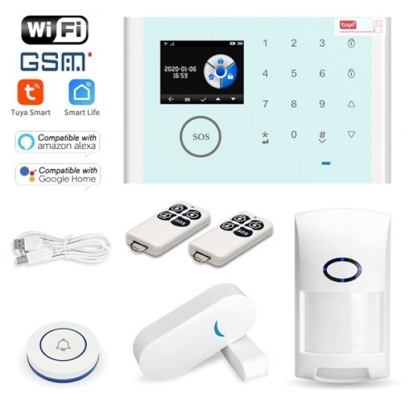 CS118 WiFi+GSM+GPRS 3 IN 1 Network Intelligent Home Alarm System