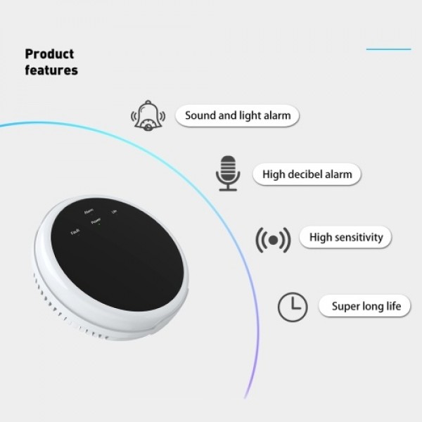 Independent No-Wire Noxious Air Leak Alarm Detector 433 Frequency Combustible Air Monitoring Domestic Use Alertor