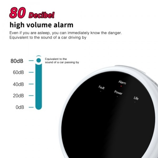 Independent No-Wire Noxious Air Leak Alarm Detector 433 Frequency Combustible Air Monitoring Domestic Use Alertor