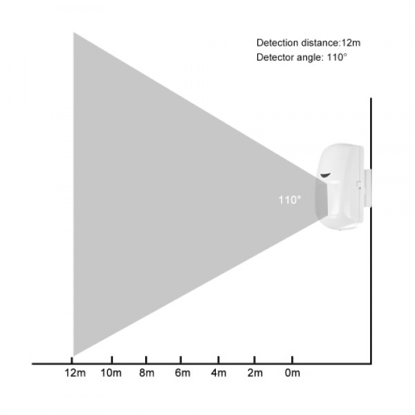 433MHz Wireless PIR Motion Sensor Passive Infrared Detector