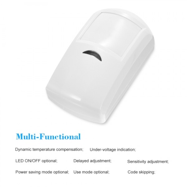 433MHz Wireless PIR Motion Sensor Passive Infrared Detector