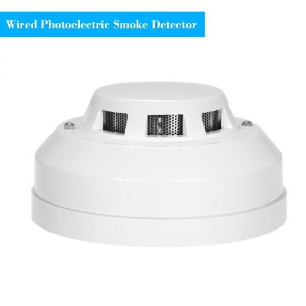 Wired Photoelectric Smoke Detector High Sensitive Smoke Alarm Sensor