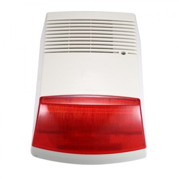 Wired Strobe Siren Sound Light Alarm Red Flashlight Horn 120dB Loud Alarm Sound Speaker Outdoor Waterproof for Intrusion Safety 