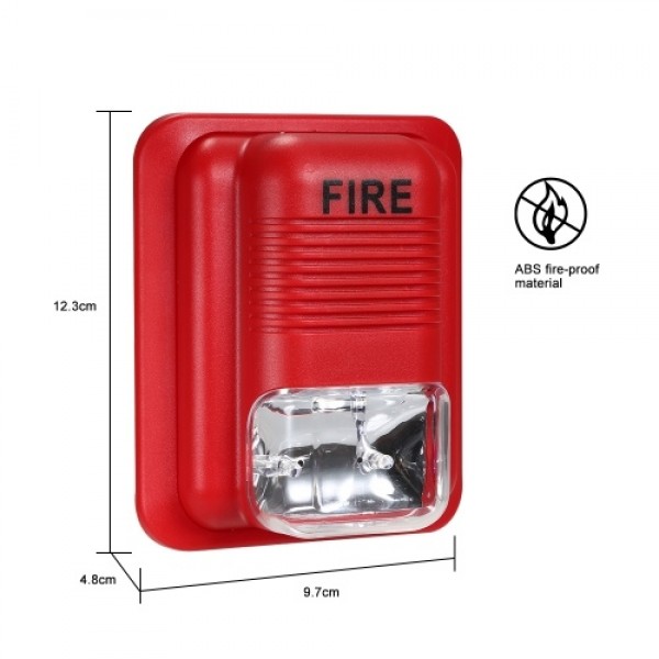 Fire Alarm Warning Strobe Siren Security System