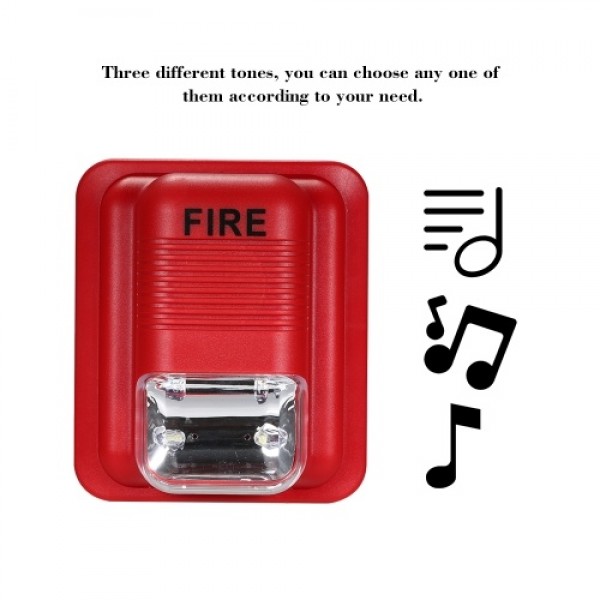 Fire Alarm Warning Strobe Siren Security System