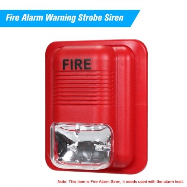 Fire Alarm Warning Strobe Siren Security System