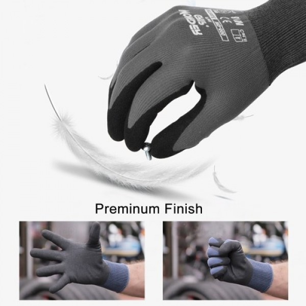 Wonder Grip Garden Safety Glove Nylon With Nitrile Sandy Coated Work Glove Abrasion-proof Universal Working Gloves