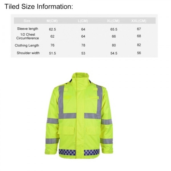 SFVest High Visibility Reflective Waterproof Rain Jacket Rainwear Coat Luminous Safety Raincoat Outdoor Traffic Police Hiking Ri