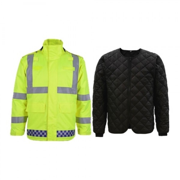 SFVest High Visibility Reflective Waterproof Rain Jacket Rainwear Coat Luminous Safety Raincoat Outdoor Traffic Police Hiking Ri