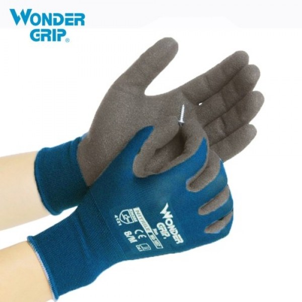 Wonder Grip Gardening Gloves Abrasion-proof 18-Gauge Nylon Liner &amp; Nitrile Coating  Universal Work Gloves