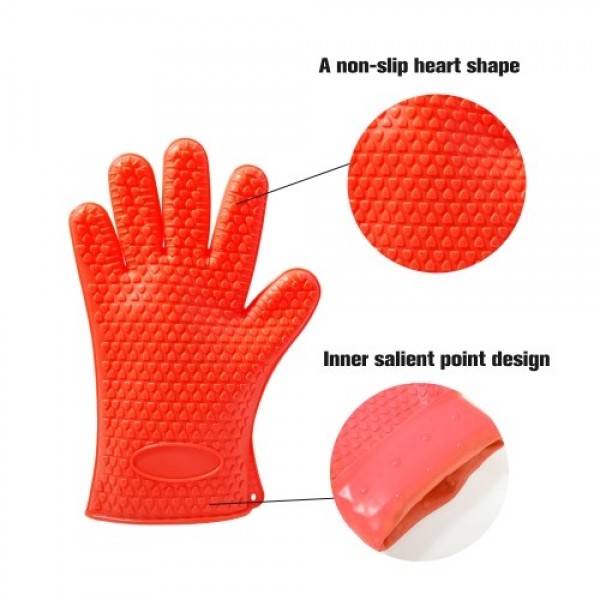 1PCS Silicone Glove Kitchen Heat Resistant Gloves