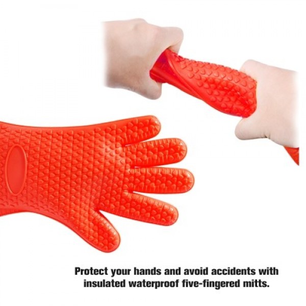 1PCS Silicone Glove Kitchen Heat Resistant Gloves