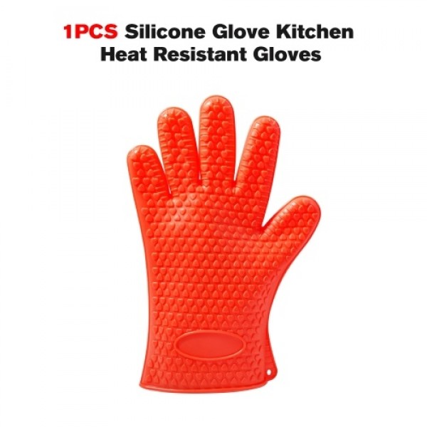 1PCS Silicone Glove Kitchen Heat Resistant Gloves