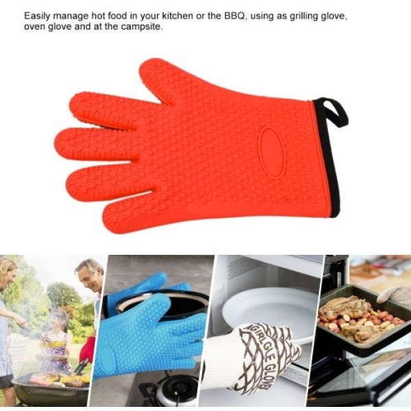 1PCS Silicone Glove Kitchen Heat Resistant Gloves