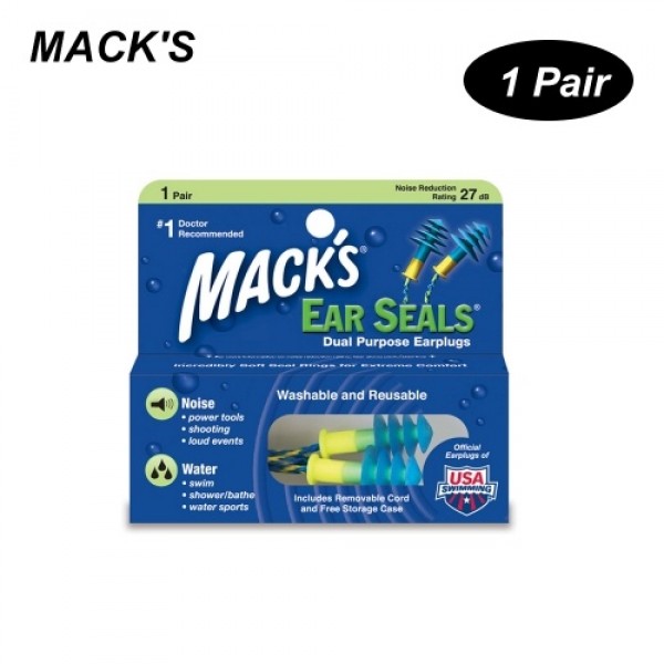 MACK'S 1 Pairs Anti-noise Silicone Earplugs Professional Waterproof Swimming Earplugs Hearing Protection Anti Snore Ear Plugs