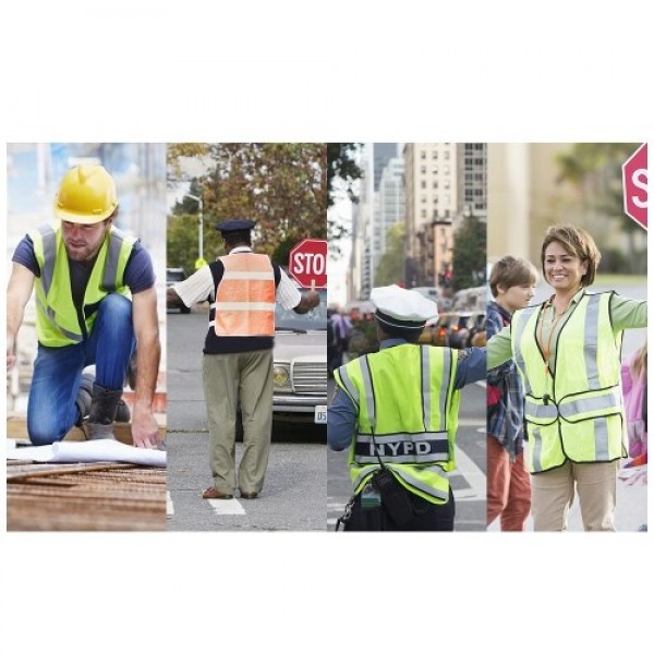 SFVest High Visibility Reflective Safety Work Shirt Reflective Vest Breathable Work Clothes Security Reflective T-shirt Working 