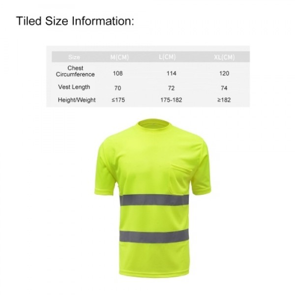 SFVest High Visibility Reflective Safety Work Shirt Reflective Vest Breathable Work Clothes Security Reflective T-shirt Working 